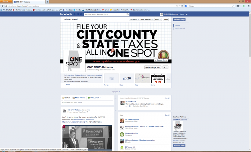 An image of the One Spot Facebook Page