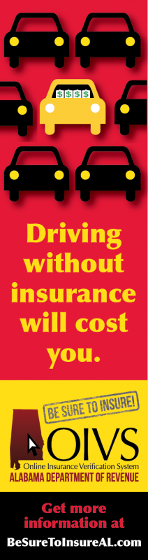 A digital tower ad design for OIVS and Be Sure to Insure using a custom graphic and campaign tagline